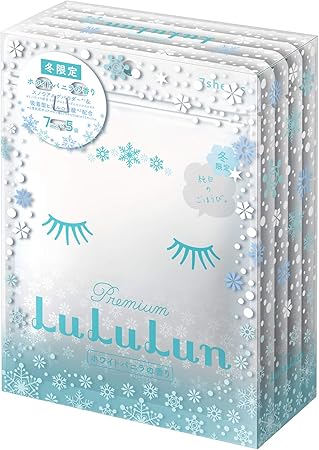 Amazon 数量限定 冬限定 フェイスマスク フェイスパック プレミアム ルルルン 雪 ホワイトバニラの香り 7枚入x5袋 Lululun ルルルン フェイスマスク 通販