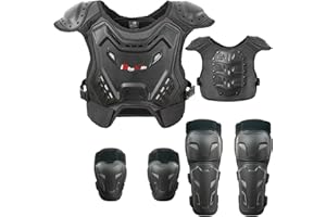 DBAOXIAOMU Kids Motocross Vest Suit for Dirt Bike MTB ATV, Back Chest Knee Elbow Protector for Children