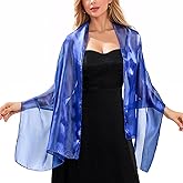 MUQU Women Shawls and Wraps for Evening Dresses Wedding Lightweight Soft Sheer Crepe Shawl