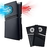 Mcbazel Face Plates Anti-Scratch Replacement Panels Cover Plates Shell Case with Cooling Vent Compatible with PS5 Pro Disc Edition - Black