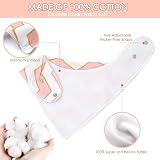 Newthinking 10 Pack Girl Dribble Bibs 100% Cotton with Adjustable Snaps view 4