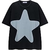 Aelfric Eden Oversized Star Graphic Tees Men Vintage Washed Heavyweight Cotton Trendy Streetwear T Shirts Unisex