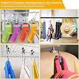 BUZIFU 20 Pcs Laundry Hooks Clips Hangers Anti-Slip 360° Rotating view 6