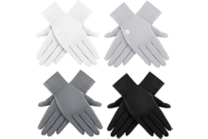 Leumoi 4 Pairs Women Driving Sun Protection UV Gloves Women's Cycling Touchscreen Gloves