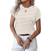 WIHOLL Short Sleeve Sweater for Women Summer Tops Crew Neck Fashion Clothing Tshirts Shirts Travel Outfits Dressy Casual