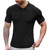 MISS MOLY Men's Short Sleeve Polo Shirt Quick Drying Golf T-Shirt Lightweight Button Down Athletic Casual Collared Tee