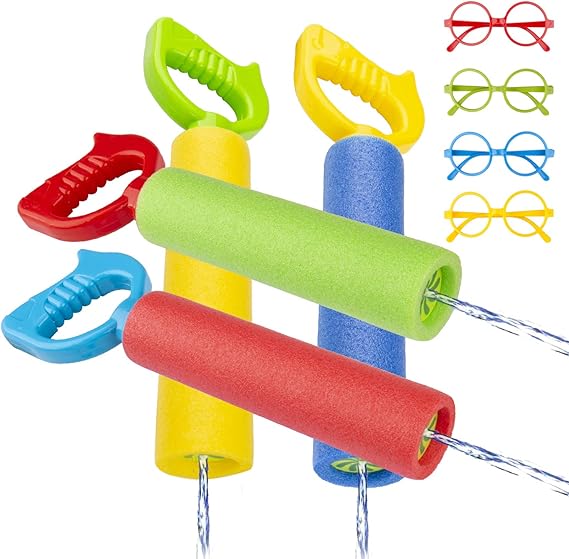4er Set Wasserspritzpistolen Aus Schaumstoff - Sicherer Badespaß Für Kinder