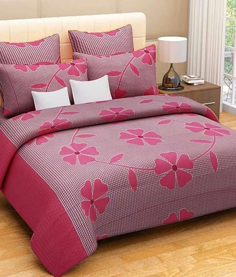 shivamconcepts Microfiber Multicolor Fitted Bedsheet(Double)