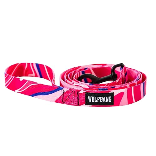 Wolfgang Heavy Duty Dog Leash, Pull-Tested to Over 800 lbs for Walking & Training, MarbleSwirl Print, Large
