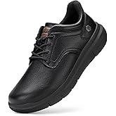FitVille Men's Wide Slip-On Shoes Casual Dress Walking Shoes Arch Support Oxford Shoes Lightweight Cushioned Business Sneakers