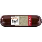 Old Wisconsin Premium Summer Sausage, 100% Natural Meat, Charcuterie, Ready to Eat, High Protein, Low Carb, Keto, Gluten Free, Original Flavor, 8 Ounce