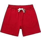 AMY COULEE Mens Athletic Workout Shorts 5.5" Cotton Casual Shorts Elastic Waist Joggers Sports SweatShorts