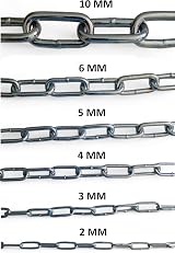 RSE Heavy Duty Galvanised Metal Chain 5mm x 1m for Lock Gate Fence view 6
