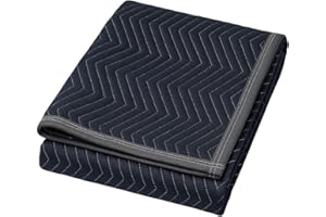 Dependable Industries inc. Essentials Moving Storage Packing Blanket - Super Size 40" x 72" Professional Quilted Shipping Movers Furniture Pad (Black)