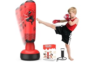 BAIYUAN 67 Inch Inflatable Punching Bag for Kids 3-12, Standing Boxing Set for Karate & Taekwondo Training, Stable Boxing Bag Active Toy for Boys & Girls, Perfect Christmas Birthday Gifts