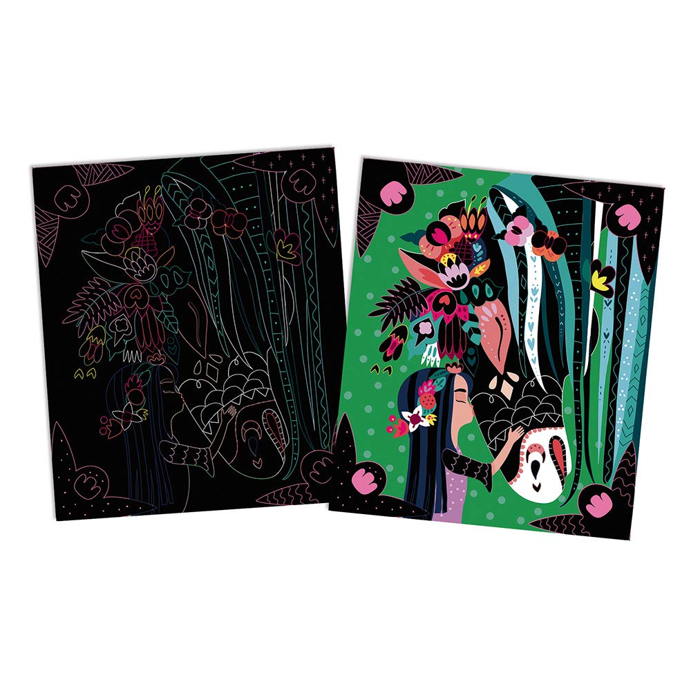 Janod - From 7 years old - Creative Kit Scratch Art Horses And Unicorns - Les Ateliers du Calme - Dexterity and Concentration - J07895 - Image 4