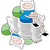 Adventure Time Finn Sitting 100ct Vinyl Large Deluxe Stickers Variety Pack – Laptop, Water Bottle, Scrapbooking, Tablet, Indoor/Outdoor