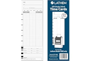 Lathem Model 700E Clock Single Sided Time Cards, White
