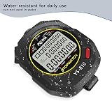 PULIVIA Stopwatch Sports Timer 10 Laps Digital Recall Countdown Clock Alarm view 5