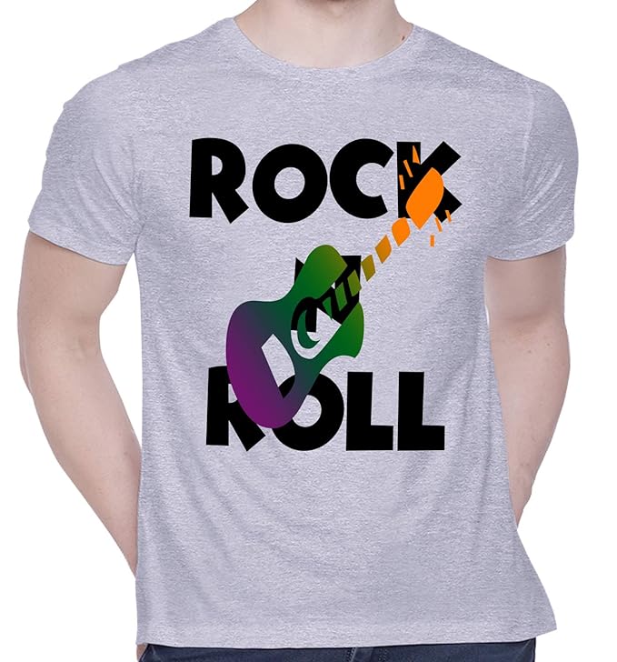 CreativiT Graphic Printed TShirt for Unisex Rock and roll White Tshirt