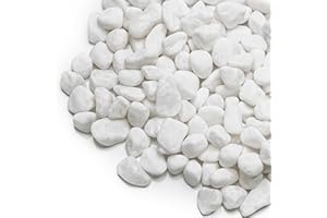 Onlyfire 18lb White Pebbles,1/5" Natural Decorative River Rocks Aquarium Gravel for Indoor Plants, Vases, Succulents and Outd