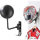 Helmet Rack Motorcycle Helmet Holder Wall Mount 180 Degree Rotation Metal with 2 Hooks Motorcycle Accessories Helmet Hanger f