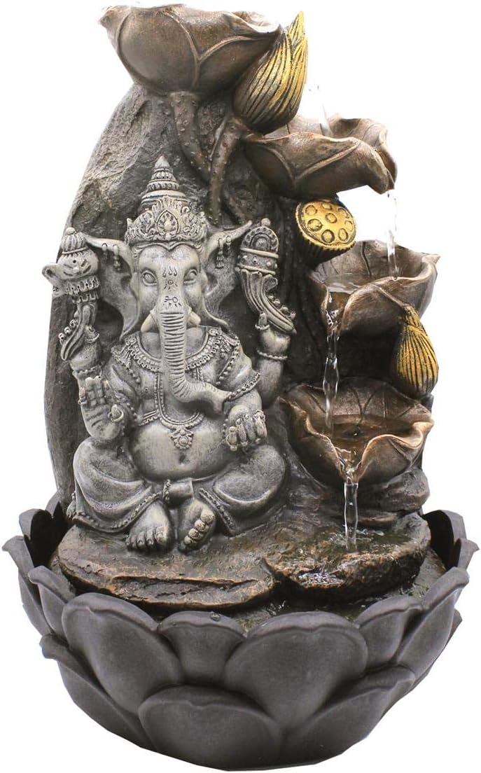 Shree Venilal 4 Step Tabletop Ganesh Ganesha Ganapati Water Fountain