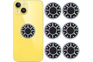 HOQIOE 6 Pieces Cell Phone Stickers Blockers Equipment Stickers Devices Accessories for Mobile Phones, Laptops Computers Black, JF-02