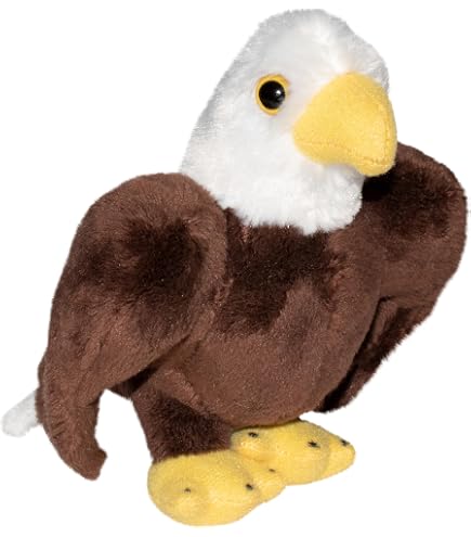 Bald Eagles フィギュリン 親子 ヒナ Amazon.com: Wild Republic, Pocketkins, Bald Eagle, Stuffed Animal