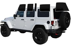 AUTOTEK Precut Windows Tint Film All Sides Cars Sun Blocking Protection Privacy Anti Shatter Glass 2 Ply Film Any Tint Shade kit for Jeep Wrangler 4 Door 2011-2017