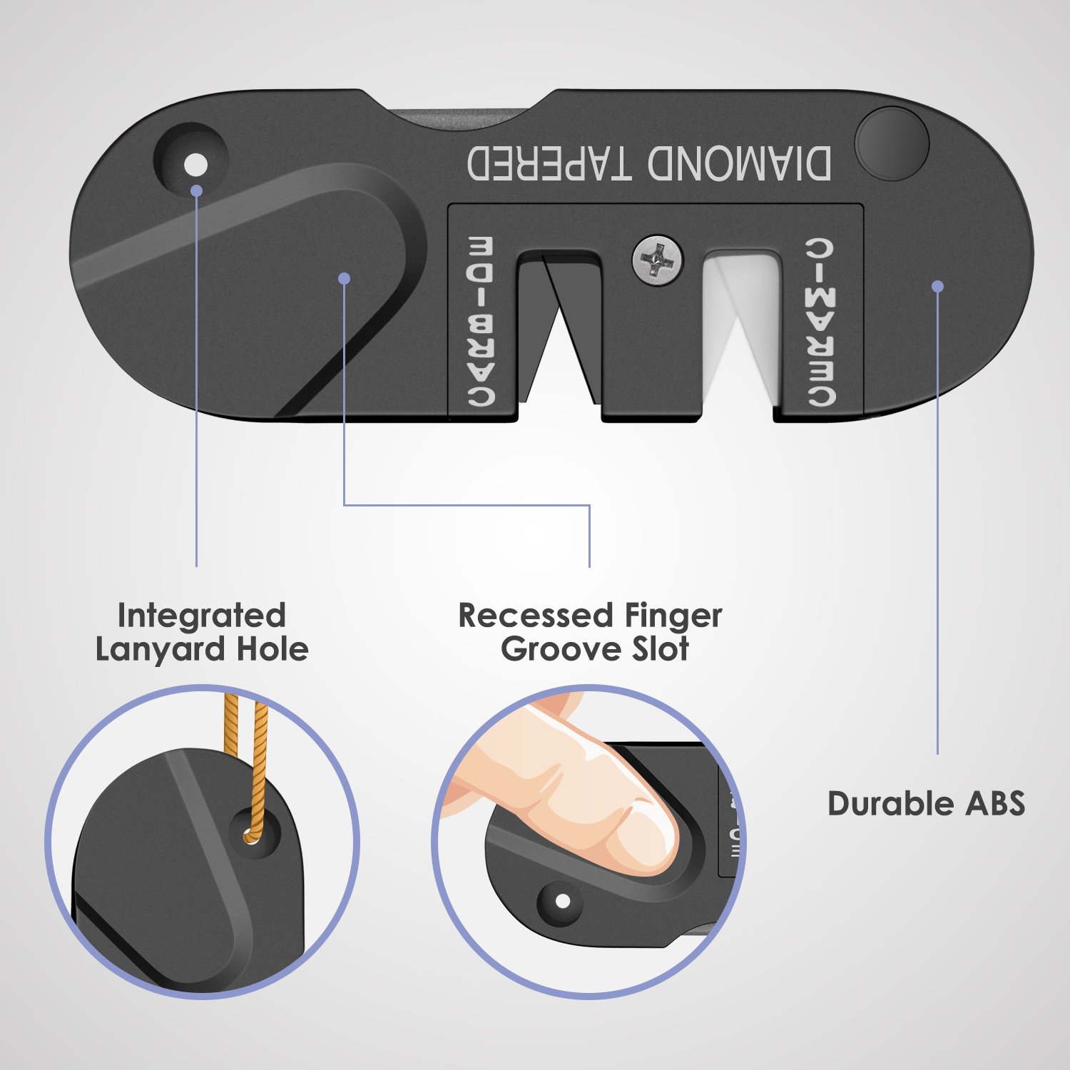 Knife Sharpener Housolution Mini Pocket Keychain