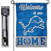 WinCraft Lions Welcome to Our Home Garden Flag and Flagpole Mount
