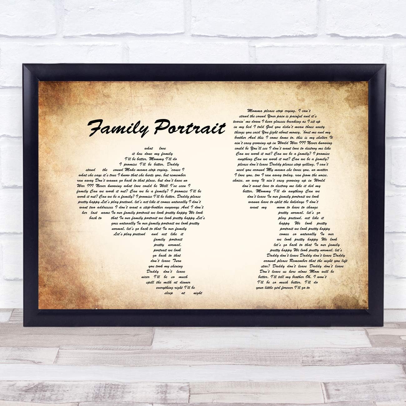 Pink Family Portrait Man Lady Couple Songtext Zitat Medium A4 Amazon De Burobedarf Schreibwaren