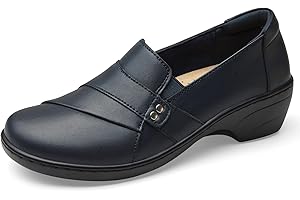 KORDAL Women's Comfortable & Lightweight Leather Loafers Slip-Ons Stylish Business Casual Dress Shoes Work Office Everyday Walking Shoes for Women