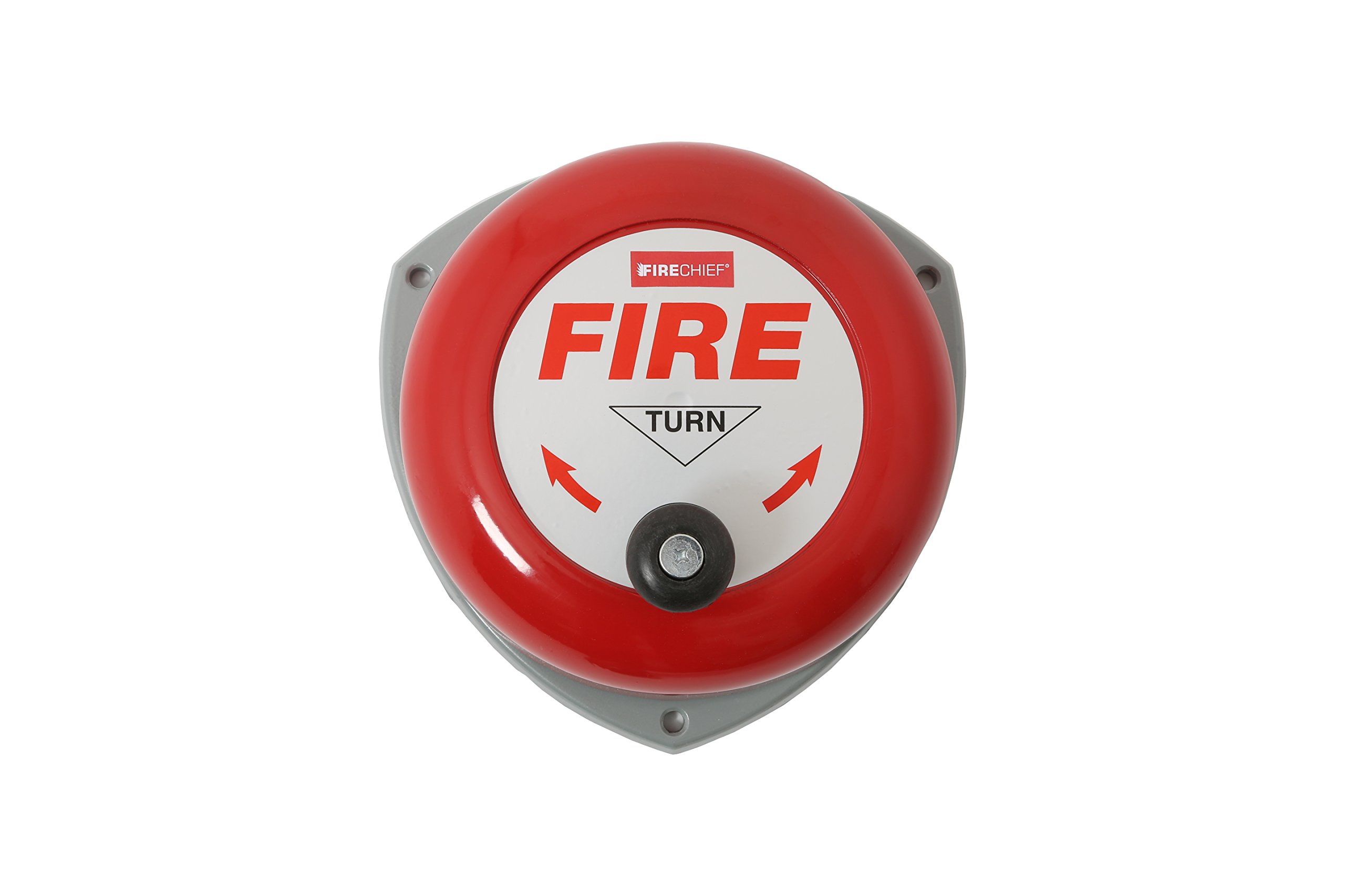 Firechief Rhb Rotary Hand Bell, Red