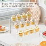 AZEAM 3 Tier Acrylic Riser Clear Display Stand 12in x 3.15in 2 Pack view 6