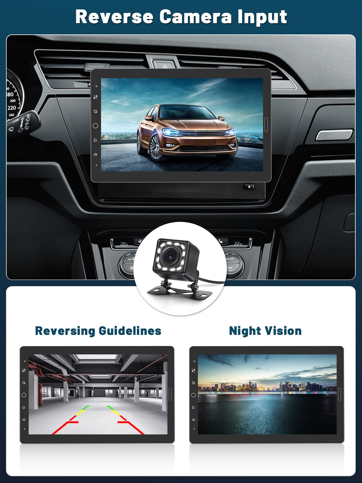 Hikity Wireless CarPlay Autoradio 1Din - 7 Zoll Touchscreen Mit Android Auto