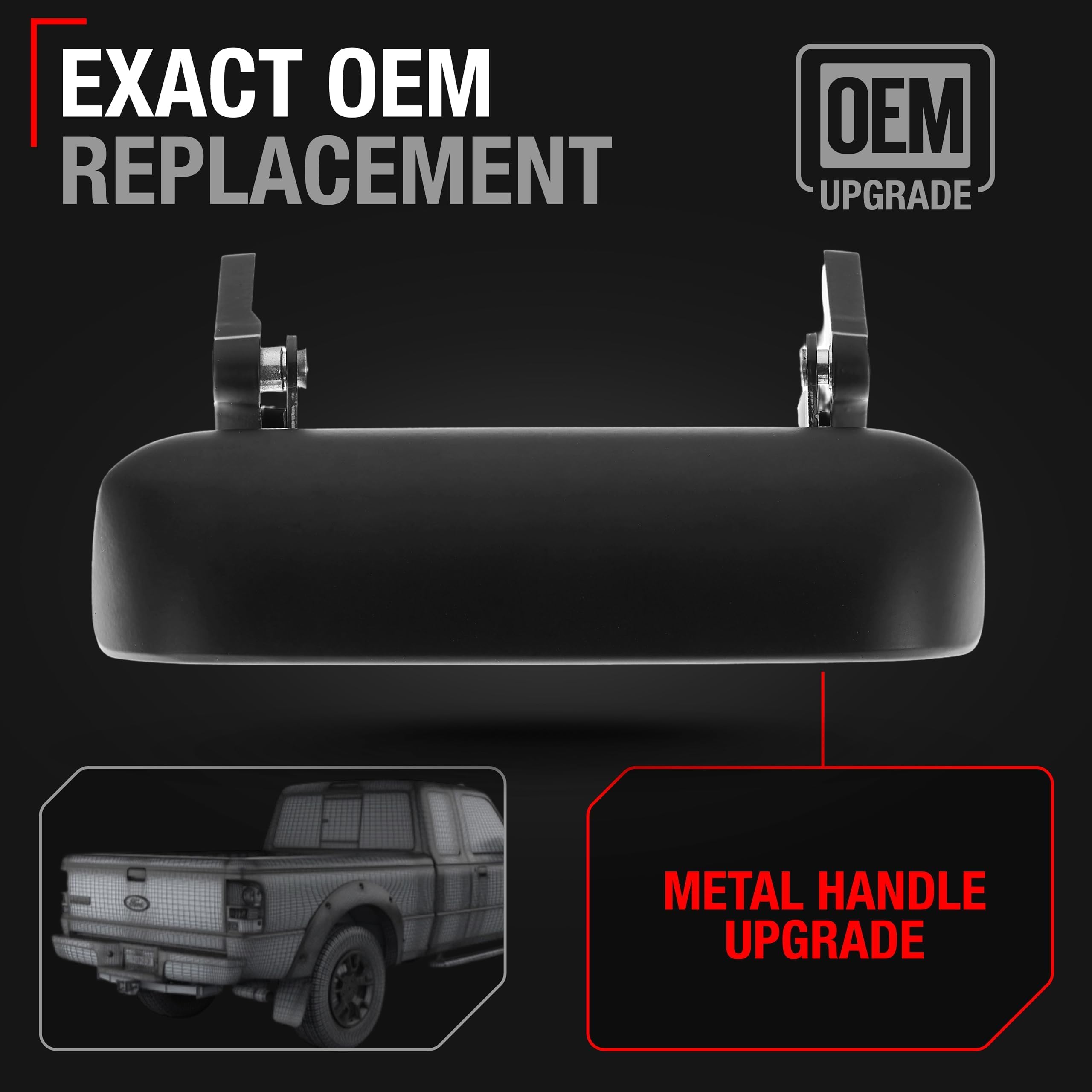 Tailgate Handle Latch, Upgraded Metal - Compatible