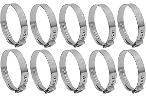 OCS Parts – Oetiker Ear Clamps 167 Series, 304 Stainless Steel, 38.1 mm Size, Pack of 10, Band Dimension 7 x 0.6 mm, Includes