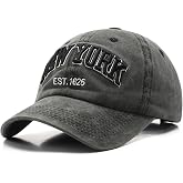 New York Hat Washed Distressed Baseball Cap Sun Hat