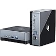 CyberGeek Nano J1 Linux Mini PC, Intel N5095A Quad-Core(Beat N5105) Up to 2.9Ghz, 4GB RAM 3200MHz, 512GB PCIe SSD Mini Computer, Micro PC Support 4K Dual Display, WiFi, Type-C, RJ45, VESA, Ubuntu OS