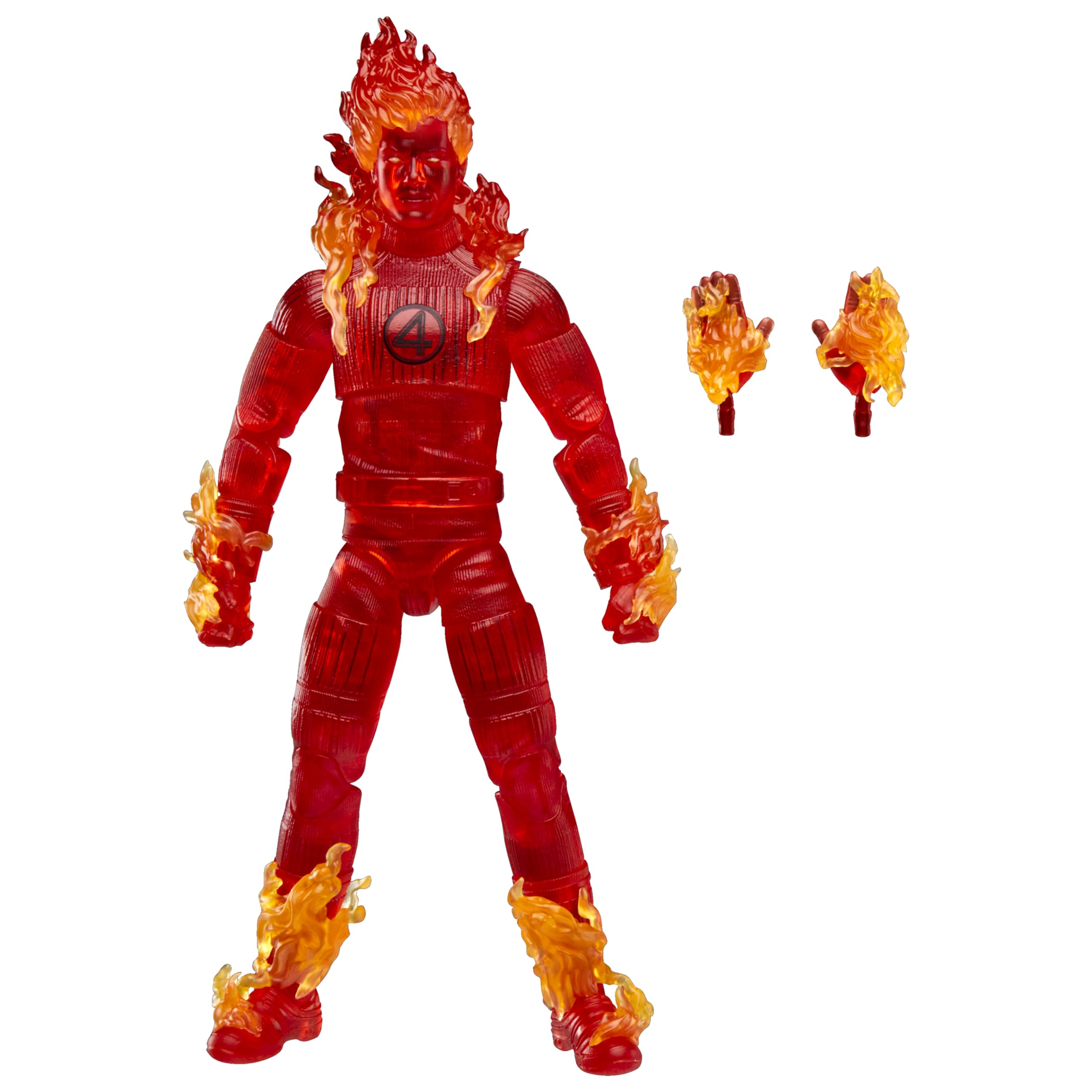 Photo 1 of Marvel Legends Series Human Torch, The Fantastic Four: First Steps Johnny Storm Movie Collectible 6 Inch Action Figure Toy