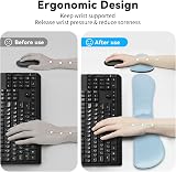 ZIBLY Wrist Rest Keyboard and Mouse Set Non-Slip Ergonomic Memory Foam view 3