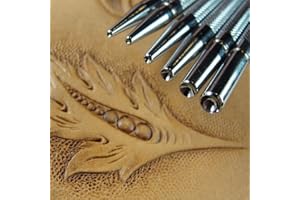 Pro Leather Carvers Steel Seeder Stamps, Set of 6, Craft Japan Leather Stamping Tools
