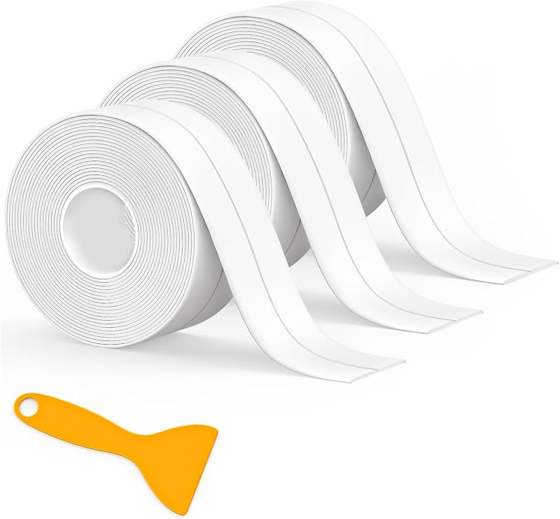 Fixmend Bath Sealant Strip 3 Rolls 38mmx3.2m Self-Adhesive Caulk Tape