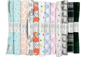 FABRIC EDITIONS Flannel Fabric Palette Fat Quarter Assortment 18"X21" 1/Pkg
