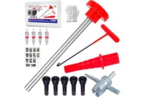 Quick Change Tire Valve Tool Kit,Tire Valve Stem Core Quickly Replacement Tool Kit,Perfect Tool for Replacing Leaky Valves in