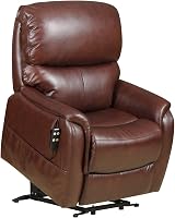 Morris Living Montreal Dual Motor Riser Recliner Chestnut Leather Chair view 7