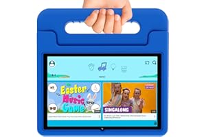 ApoloMedia K109B Kids Tablet, 10.1" Tablet for Kids, 2+32GB, Tablet for Child with EVA Shockproof Case, Google Kids Space, Parental Control, YouTube Kids, GMS, Dual Camera, Gift for Child - Sea Blue