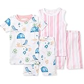 Burt's Bees Baby baby-girls Pajamas, Short Sleeve Tee and Shorts 2-piece Pj Set, 100% Organic Cotton